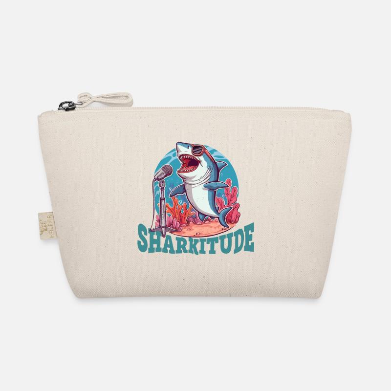 Sharkitude Shark Singing With Attitude Organic Pouch
