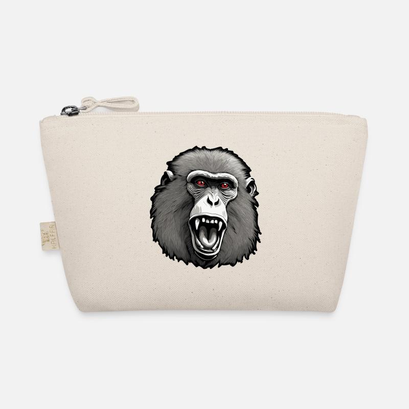 Monkey / Animal / Zoo / Babian / Wild / Comic Organic Pouch