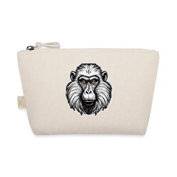 Affe / Tier / Zoo / Babian / Wild / Comic - Bio-Täschchen - Natur - Vorne