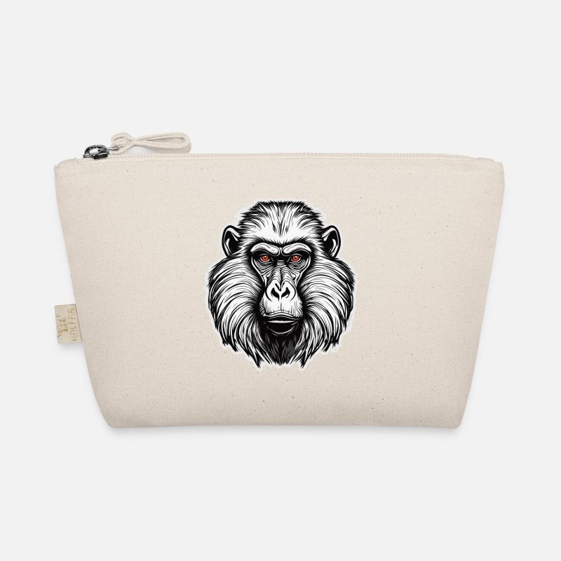 Monkey / Animal / Zoo / Babian / Wild / Comic Organic Pouch