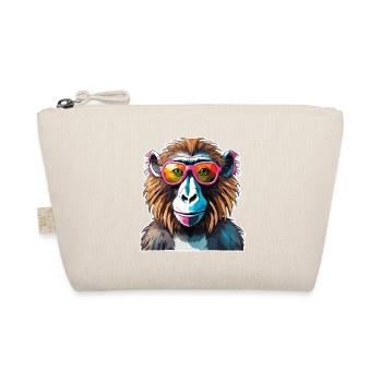 Affe / Tier / Zoo / Babian / Wild / Comic - Bio-Täschchen - Natur - Vorne