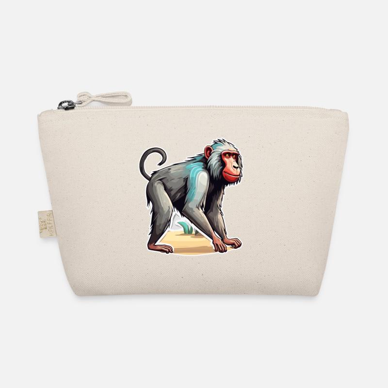 Affe / Tier / Zoo / Babian / Wild / Comic Bio-Täschchen