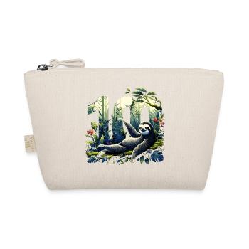 100 Years Sloth 100th Birthday Gift - Organic Pouch - nature - Front