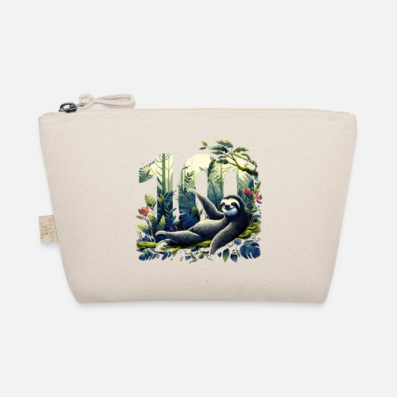 100 Years Sloth 100th Birthday Gift Organic Pouch