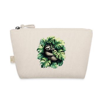 Monstera deliciosa Faultier Geschenk - Bio-Täschchen - Natur - Vorne