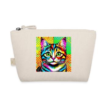 Chat Pop Art - Trousse biologique - nature - Devant