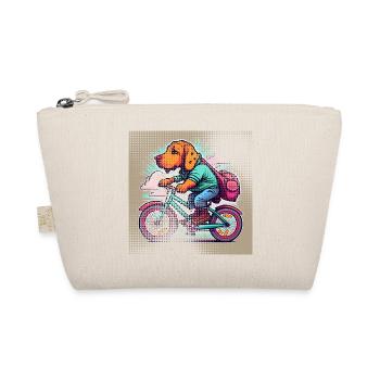 chien à vélo | Effet transparent - Trousse biologique - nature - Devant