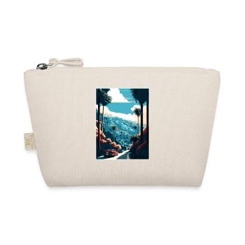 Hollywood California Hills Vintage Travel Poster - Organic Pouch - nature - Front
