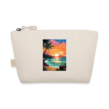 Sunset Beach Hawaii Vintage Reiseposter Souvenir - Bio-Täschchen - Natur - Vorne