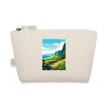 Waipio Valley Hawaii Vintage Travel Poster WPA Art - Organic Pouch - nature - Front
