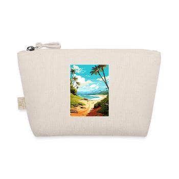 Hapuna Beach Hawaii Vintage Reiseposter Souvenir - Bio-Täschchen - Natur - Vorne