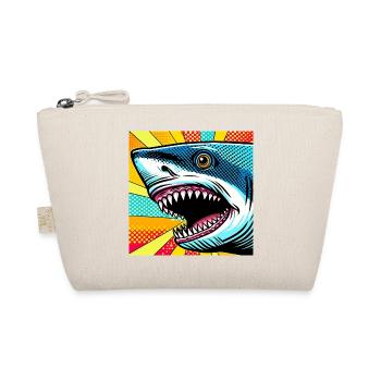 Requin Pop Art - Trousse biologique - nature - Devant