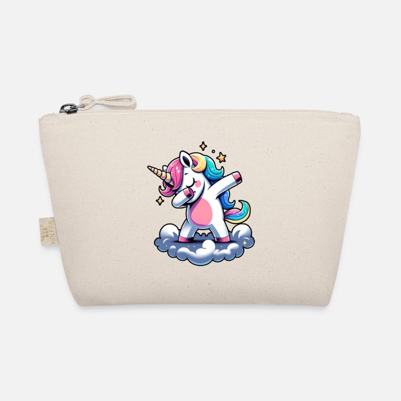 Regenbogen Einhorn Tanz Bio-Täschchen