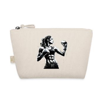 Boxer Strong Woman Boxing Women Boxing Gift - Organic Pouch - nature - Front
