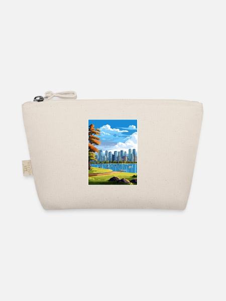 Vancouver Kanada Vintage Reiseposter Souvenir - Bio-Täschchen - Natur