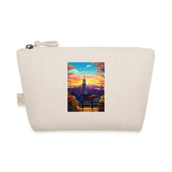 Manhattan New York Vintage Travel Poster Souvenir - Organic Pouch - nature - Front