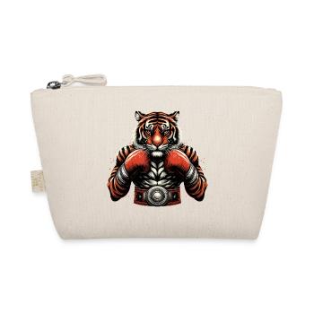 Tiger Boxer Fighter Boxing Gift - Organic Pouch - nature - Front