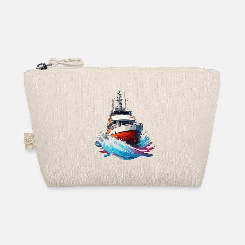 Pirate Ship / Boat / Sea / Ocean / Waves Organic Pouch