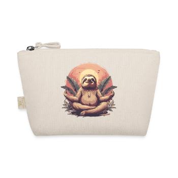 Faultier Yoga Entspannung Chillen Geschenk - Bio-Täschchen - Natur - Vorne