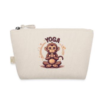 Yoga Monkey Relaxation Chilling Meditation Namaste - Organic Pouch - nature - Front