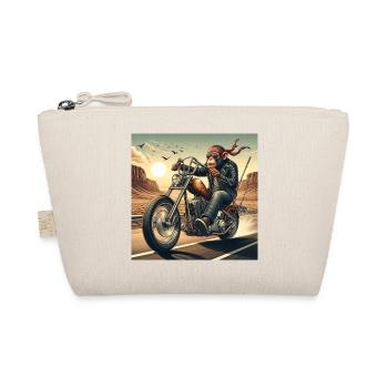 Cool monkey on a chopper - Organic Pouch - nature - Front