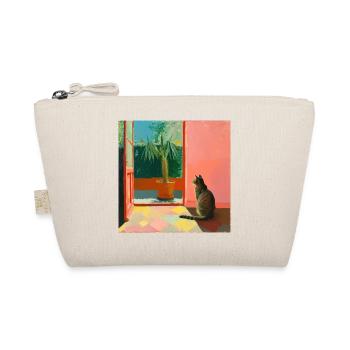 katze, katzen, bunt, tier, geschenk, geschenkidee - Bio-Täschchen - Natur - Vorne