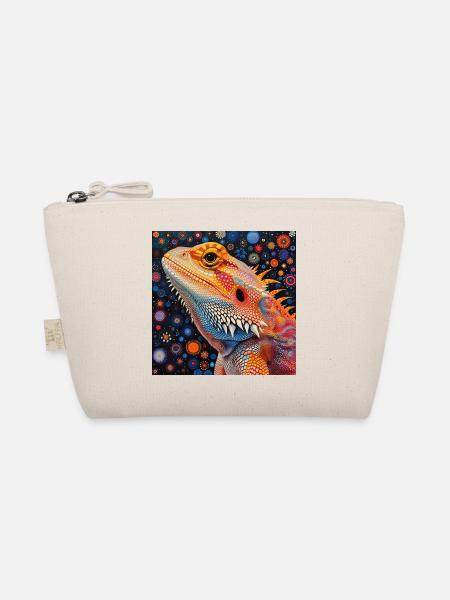 Bearded dragon, colorful, animal, gift, gift idea - Organic Pouch - nature - Front