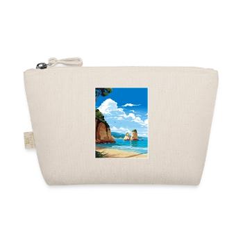 Cathedral Cove Neuseeland Vintage Reiseposter - Bio-Täschchen - Natur - Vorne
