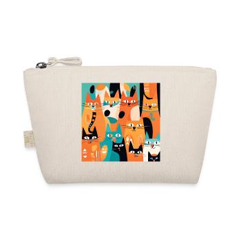 Boho Cats Abstract Plants - Organic Pouch - nature - Front