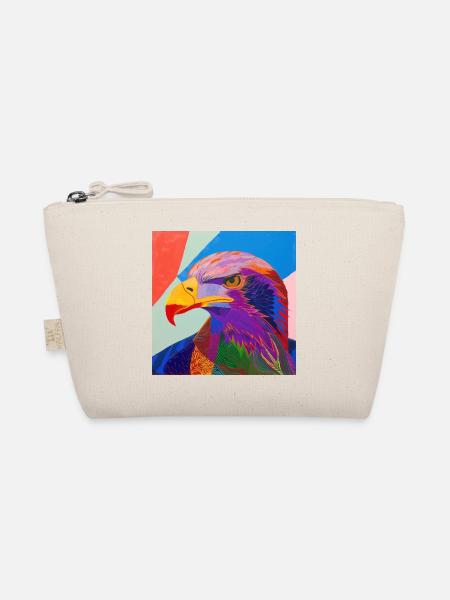 eagle, bird, colorful, animal, gift, gift idea - Organic Pouch - nature - Front