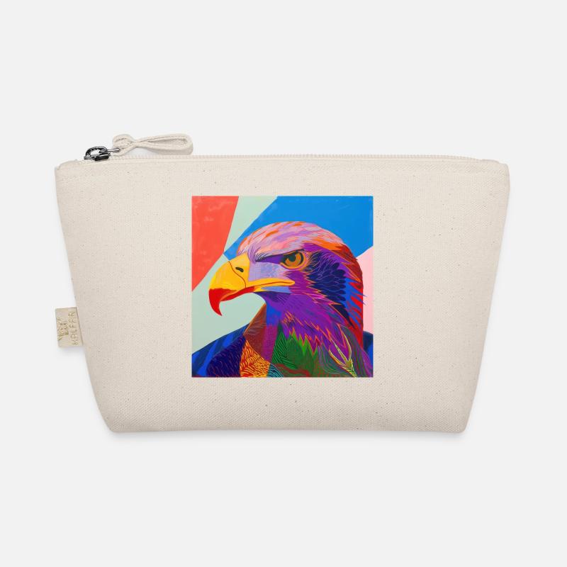 adler, vogel, bunt, tier, geschenk, geschenkidee Bio-Täschchen