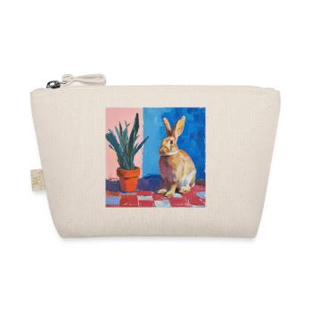 hase, kaninchen, bunt, tier, geschenk - Bio-Täschchen - Natur - Vorne