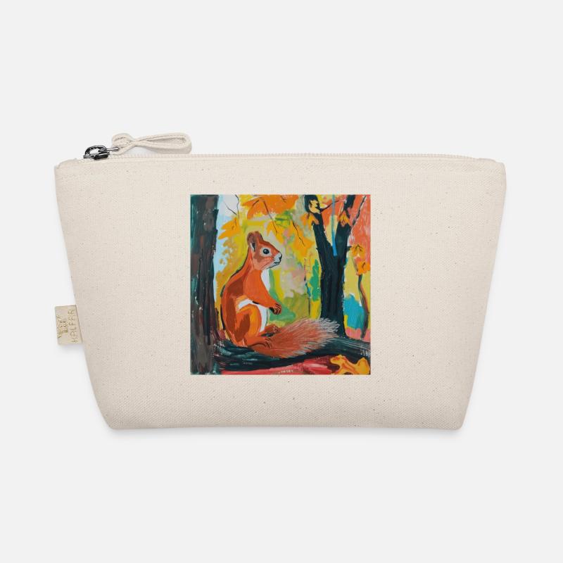 eichhörnchen, bunt, tier, geschenk, geschenkidee Bio-Täschchen