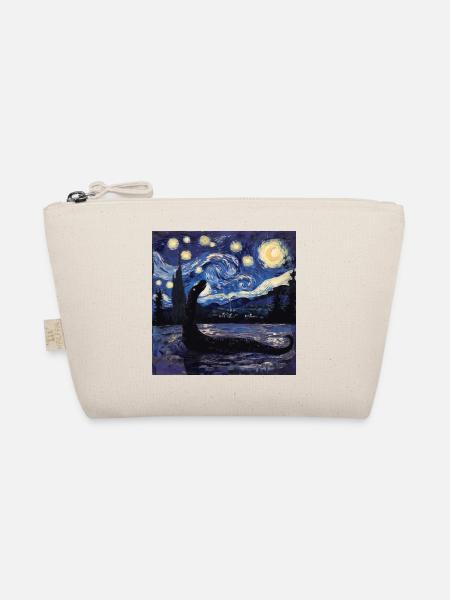 loch ness monster, nessie, van gogh, sternenacht - Bio-Täschchen - Natur - Vorne