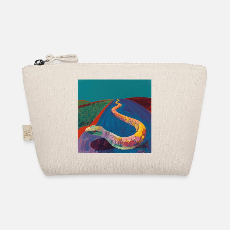 schlange, bunt, tier, geschenk, geschenkidee Bio-Täschchen