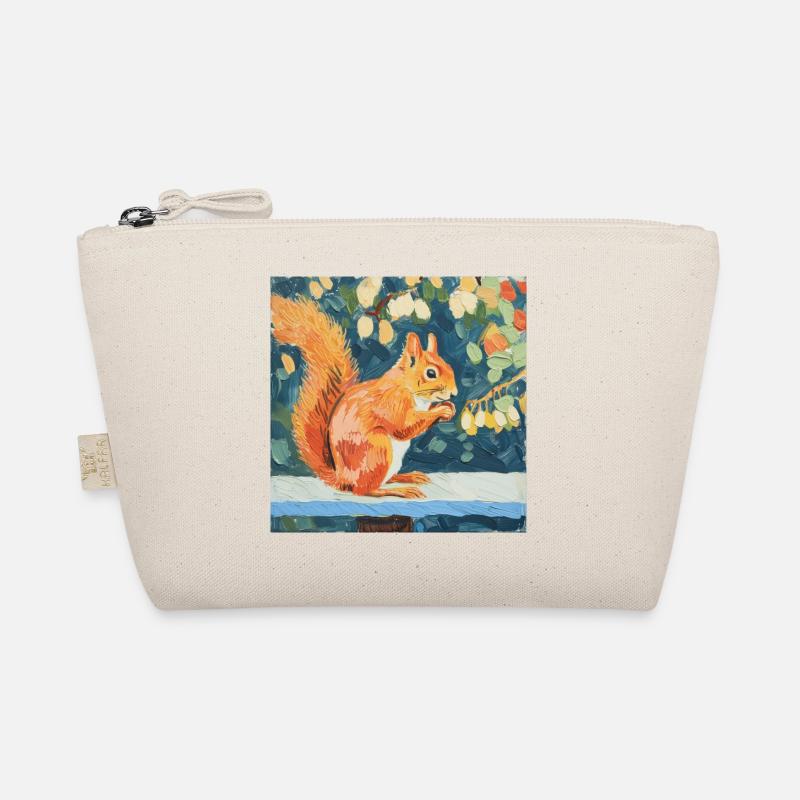 eichhörnchen, bunt, tier, geschenk, geschenkidee Bio-Täschchen