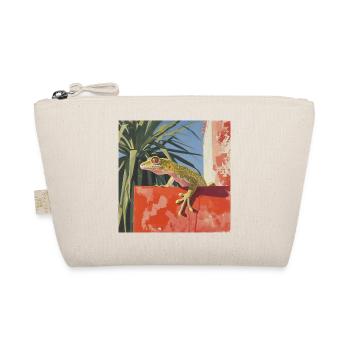 gecko, echse, bunt, tier, geschenk, geschenkidee - Bio-Täschchen - Natur - Vorne