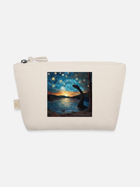loch ness monster, nessie, van gogh, sternenacht - Bio-Täschchen - Natur - Vorne