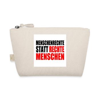menschenrechte statt rechte menschen - Bio-Täschchen - Natur - Vorne