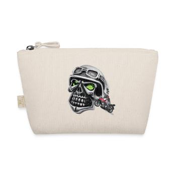 tête de  motard biker road trip , vacancy, liberty - Trousse biologique - nature - Devant