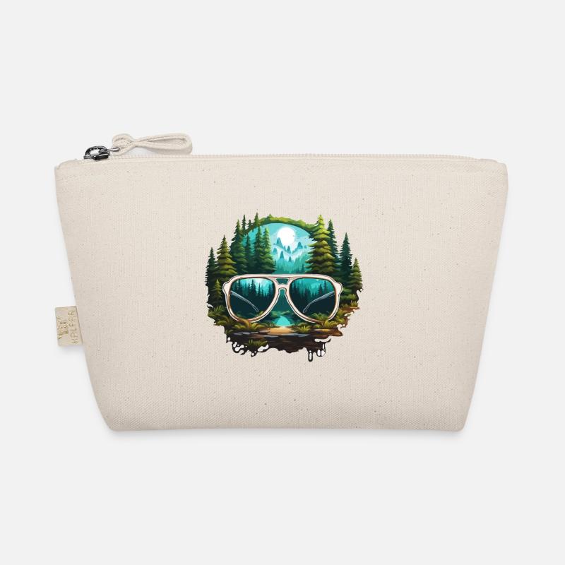 Sonnenbrille / Reflektion / Wald / Spiegelung Bio-Täschchen