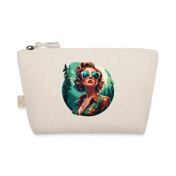 Rockabilly / Pin-up Girl / Girl Power / 50s - Organic Pouch - nature - Front