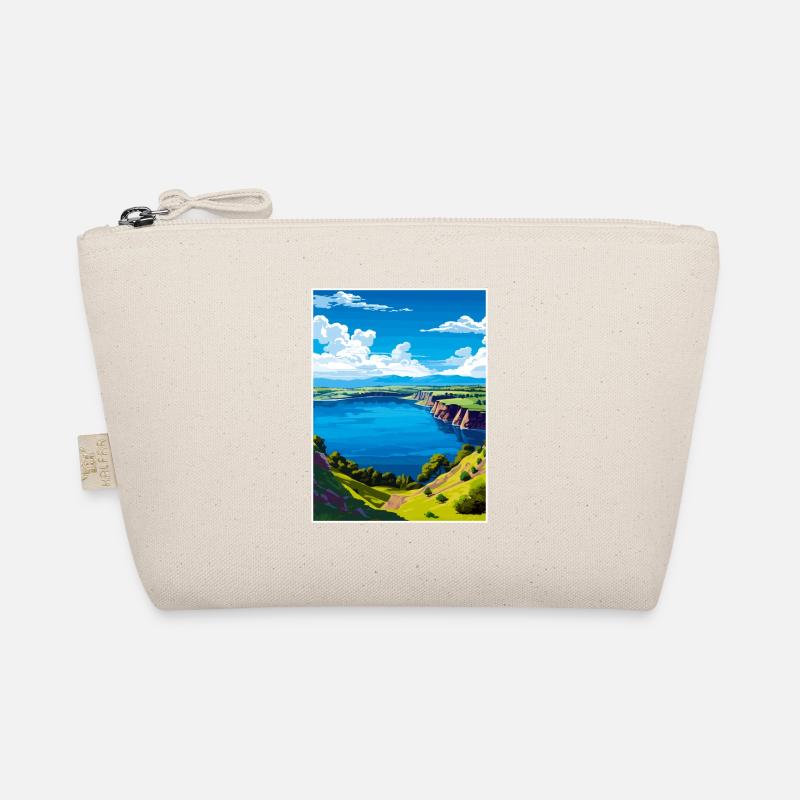 Blauer See Australien Vintage Reiseposter Souvenir Bio-Täschchen