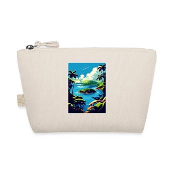 Dominican Republic Caribbean Vintage Travel Poster - Organic Pouch - nature - Front
