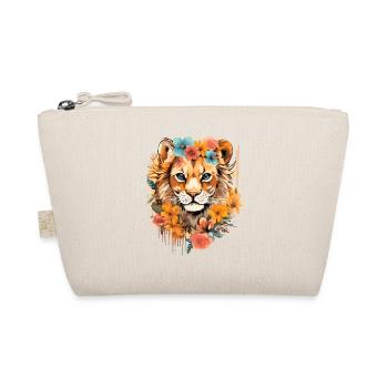 Lion avec un beau motif floral - Trousse biologique - nature - Devant