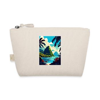 Saint Lucia Caribbean Vintage Travel Poster WPA - Organic Pouch - nature - Front