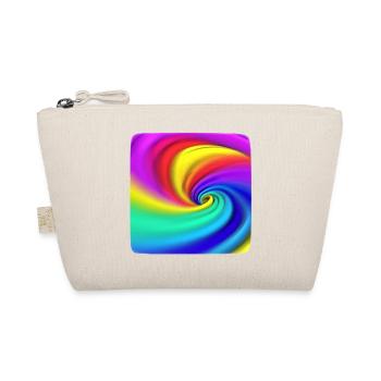 Regenbogenwirbel Farbenspiel - Bio-Täschchen - Natur - Vorne