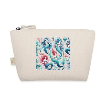 Mermaid Pattern Gift - Organic Pouch - nature - Front