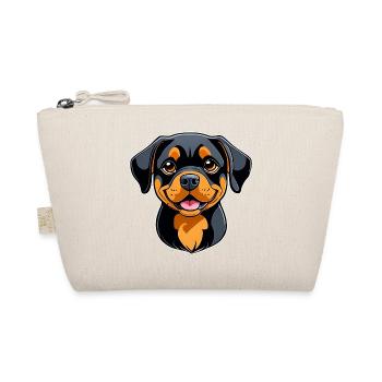 Cute Rottweiler in comic style - Organic Pouch - nature - Front