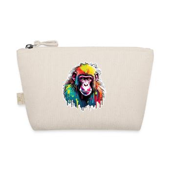 Affe / Tier / Zoo / Babian / Wild / Comic - Bio-Täschchen - Natur - Vorne